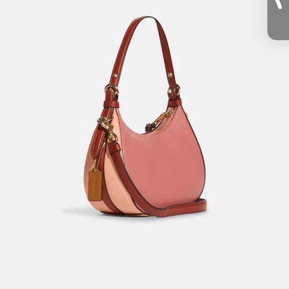 Coach Kleo Hobo colorblock bag gold/faded blush multi. - Picture 5 of 11
